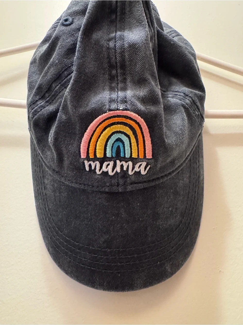Navy 'mama' Rainbow Cap